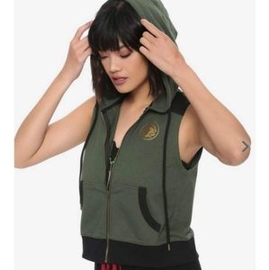 NEW Disney Mulan Warrior zipper Vest hoodie